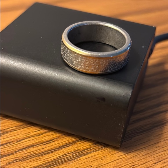 Silver Textured Men's Ring, size 9 - Picture 1 of 2